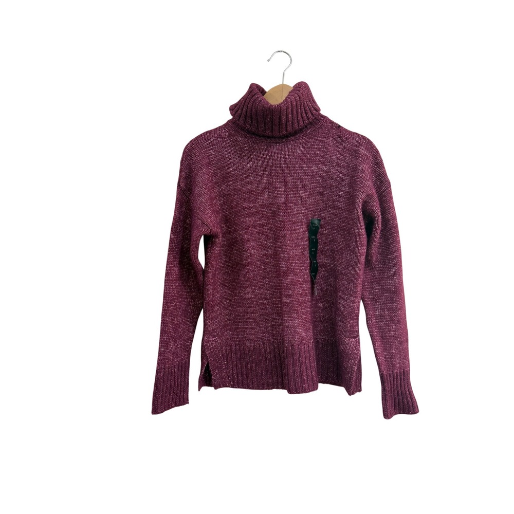 Banana Republic Factory Purple Marl Turtleneck Sweater Petite S NWT